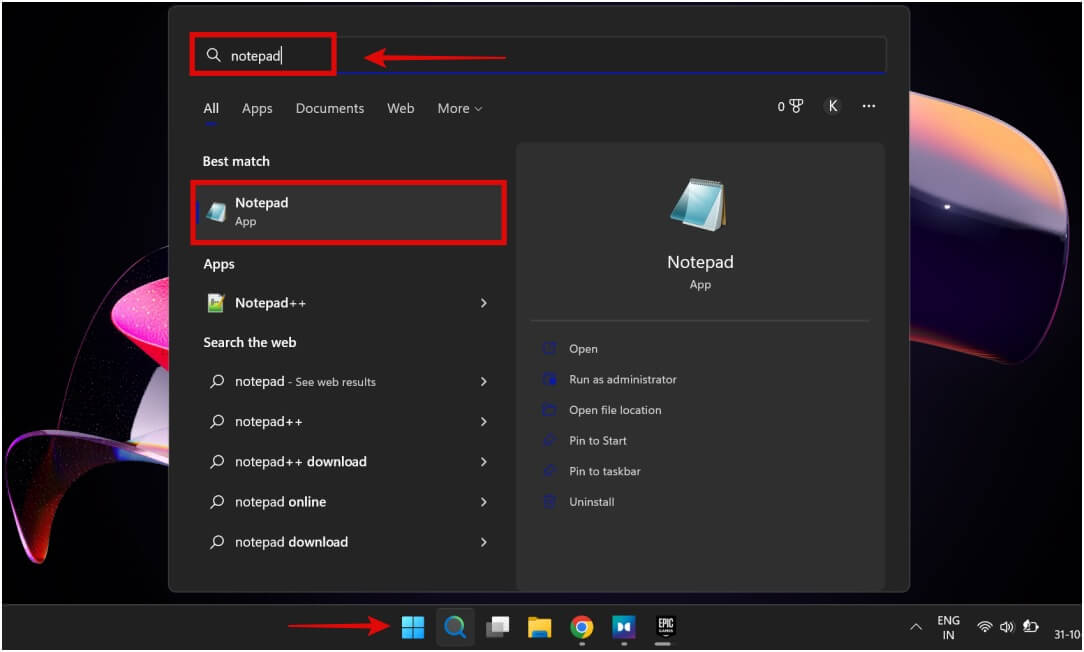 opening-notepad-on-windows-1084x652 كيفية إضافة أي مجلد مخصص إلى هذا الكمبيوتر على نظام التشغيل Windows 10/11