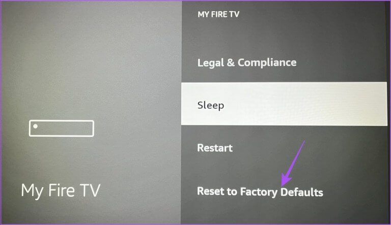 reset-to-factory-defaults-fire-tv-stick-4k-768x443-1 أفضل 6 طرق لإصلاح سماعات Bluetooth غير المتصلة بـ Fire TV Stick 4K