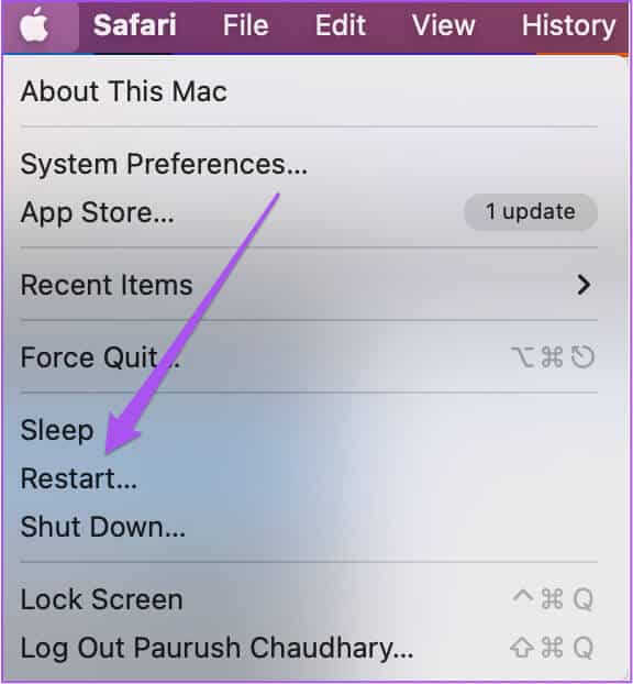 restart-mac-apple-logo-1-1 أفضل 5 إصلاحات لعدم عمل منظم الواجهة Stage Manager على Mac