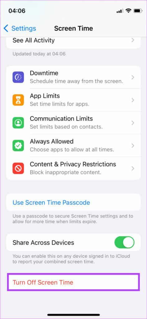 كيفية إعادة تعيين بيانات Screen Time على iPhone و Mac - %categories