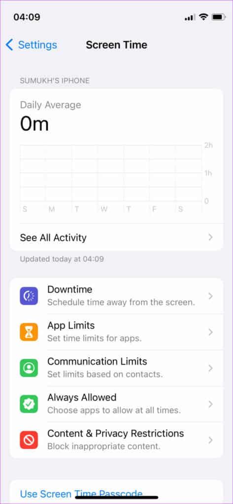 كيفية إعادة تعيين بيانات Screen Time على iPhone و Mac - %categories