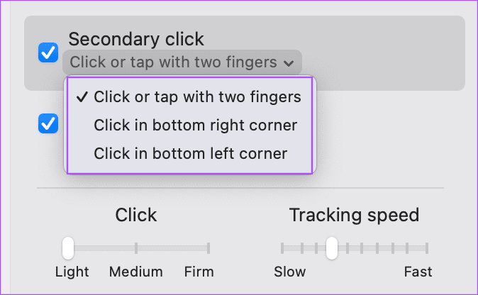 secondary-click-settings-on-mac أفضل 7 إصلاحات لعدم عمل النقر بزر الماوس الأيمن على نظام Mac