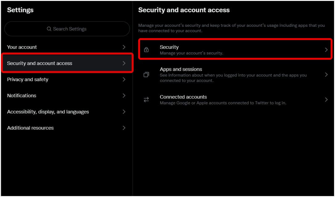 security and account access - كيفية تسجيل الدخول إلى Twitter بدون المصادقة الثنائية