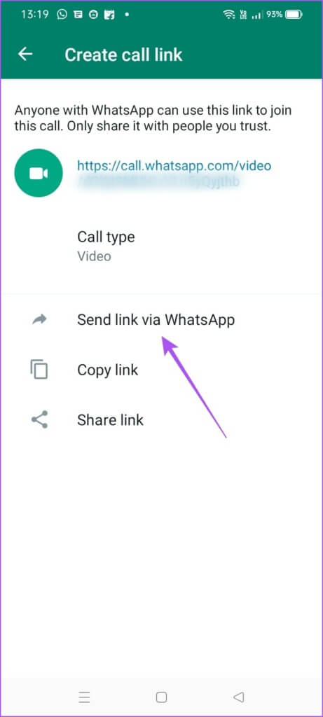 send-video-call-link-via-whatsapp-android-461x1024-1-461x1024 كيفية إنشاء رابط مكالمات WhatsApp على iPhone و Android
