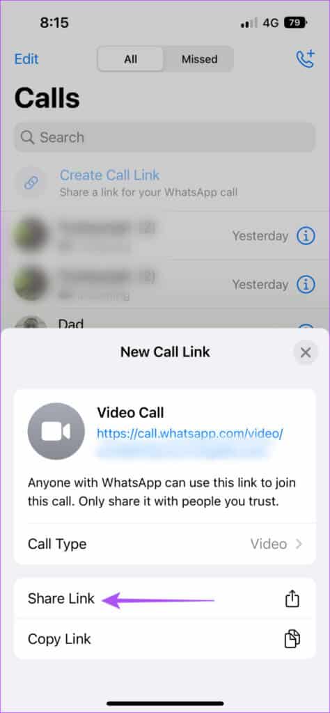 share-video-call-link-whatsapp-iphone-474x1024-1-474x1024 كيفية إنشاء رابط مكالمات WhatsApp على iPhone و Android