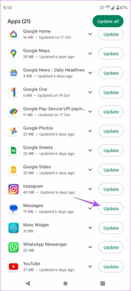 update-messages-app-android-462x1024-2-462x1024 كيفية استخدام ردود الفعل في الرسائل على Android
