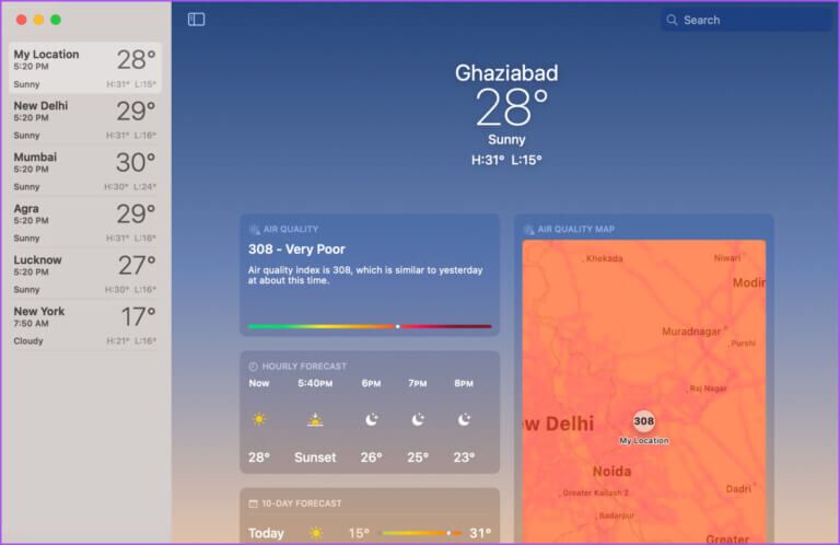 weather-app-macos-ventura-768x498-1-768x498 مقارنة macOS Ventura مقابل macOS Monterey: ما الفرق