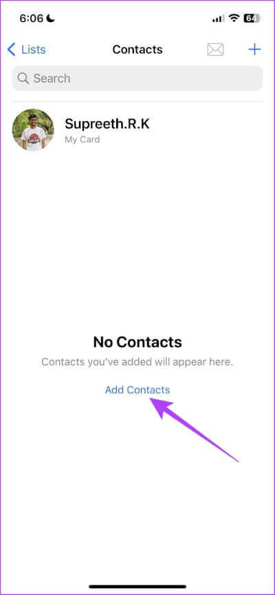 Add-Contacts-1 كيفية فرز جهات الاتصال على iPhone و iPad بالاسم الأول أو اسم العائلة