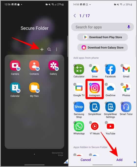 Adding-Other-Apps-to-Secure-Folder كيفية إعداد مجلد آمن على هواتف Samsung Galaxy