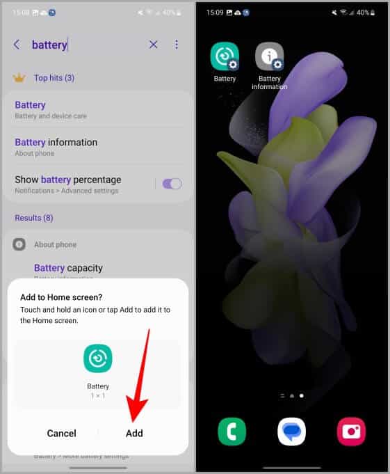 Adding-Shortcut-to-Home-Screen-on-Samsung-Galaxy كيفية إضافة اختصار الإعدادات إلى الشاشة الرئيسية على هواتف Samsung Galaxy