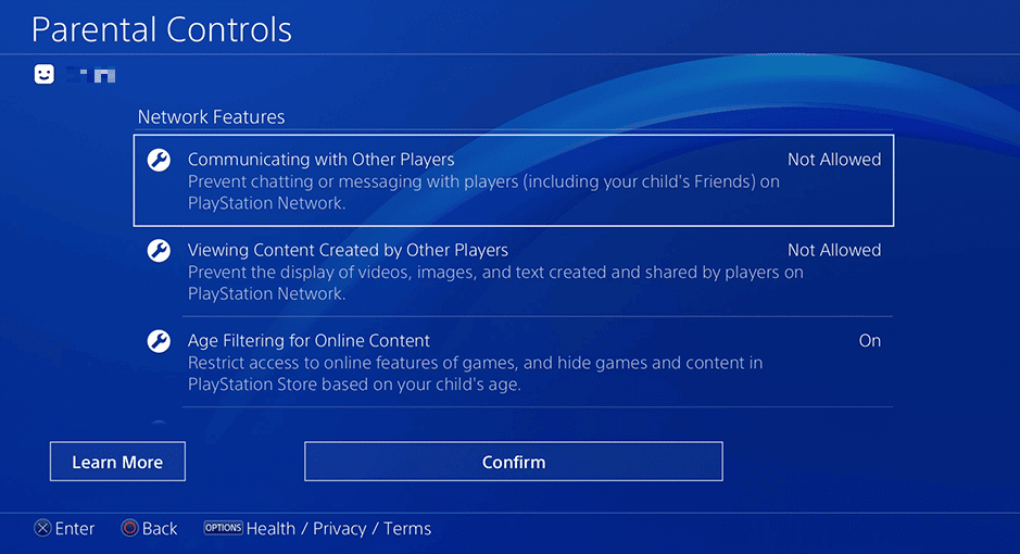 Adjust-the-settings-given-under-Network-Features-as-per-your-wish كيفية تغيير الرقابة الأبوية على PS4