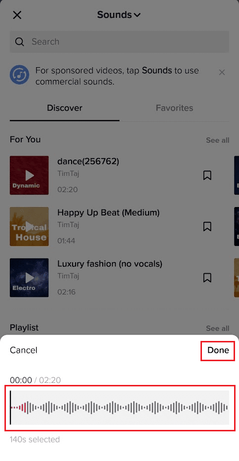 Adjust-the-slider-to-trim-the-sound-and-tap-on-Done كيفية قص الصوت على TikTok