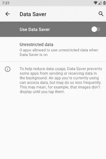Android-Apps-Internet-Data-Saver-Off.jpg كيفية حظر الوصول إلى الإنترنت تمامًا لتطبيقات محددة على Android