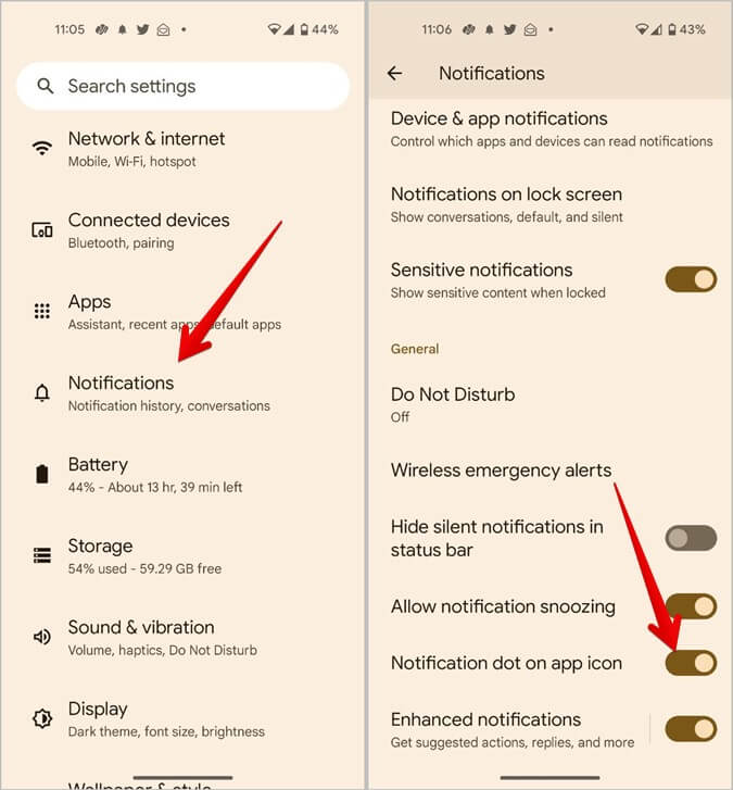 Android-WhatsApp-Notifications-Dots-Enable كيفية الحصول على إشعارات WhatsApp على شاشة القفل والشاشة الرئيسية