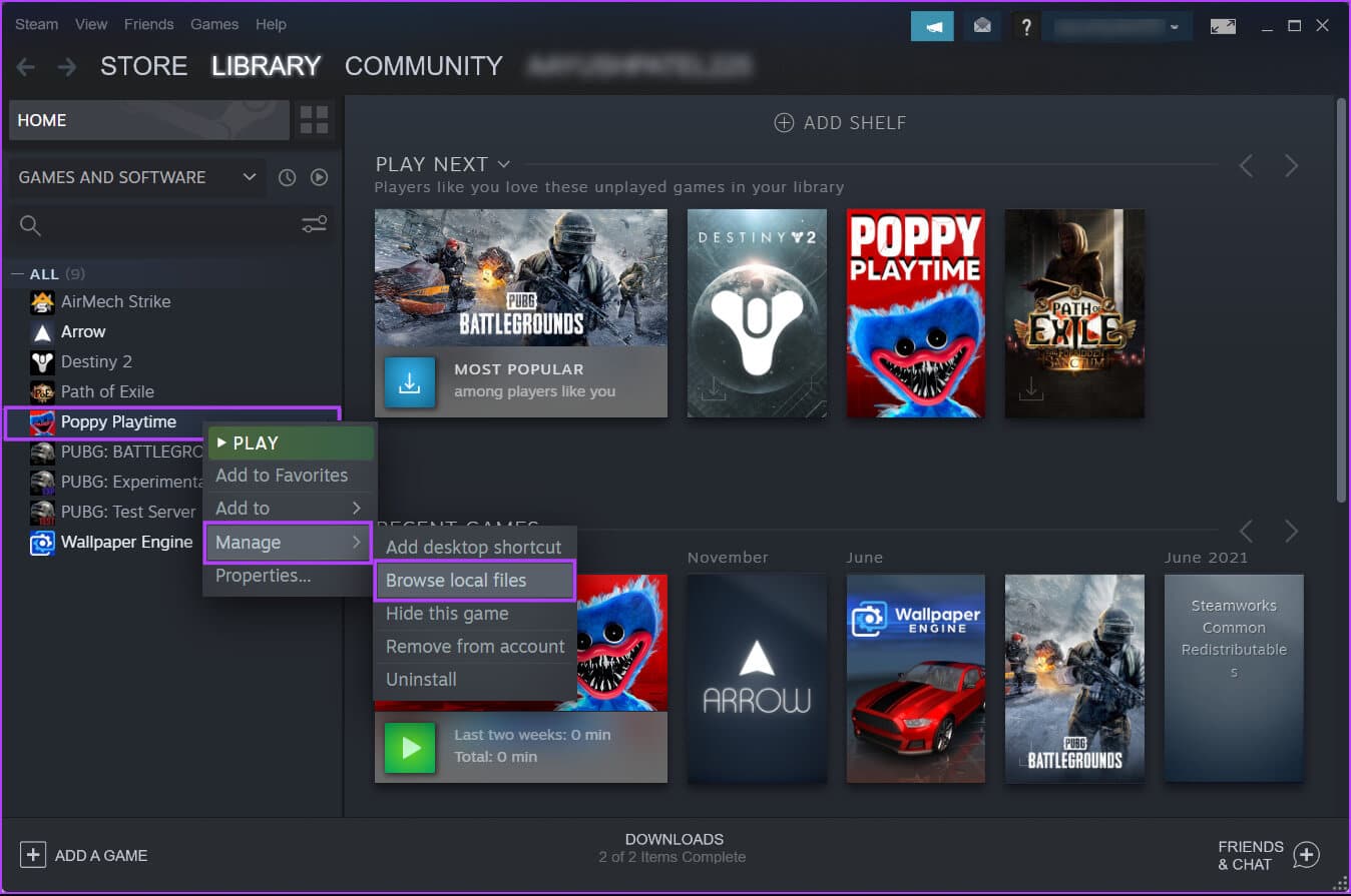 Browse-Local-FIles أفضل 9 طرق لإصلاح عدم تشغيل ألعاب Steam على Windows 11