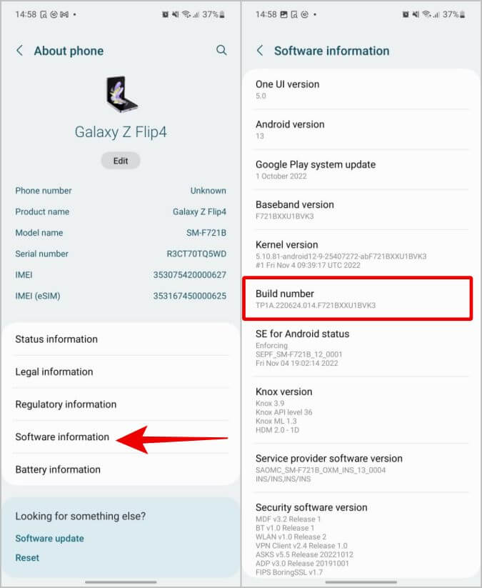 Build-number-on-Android كيفية استخدام نفس حساب WhatsApp على هاتفين