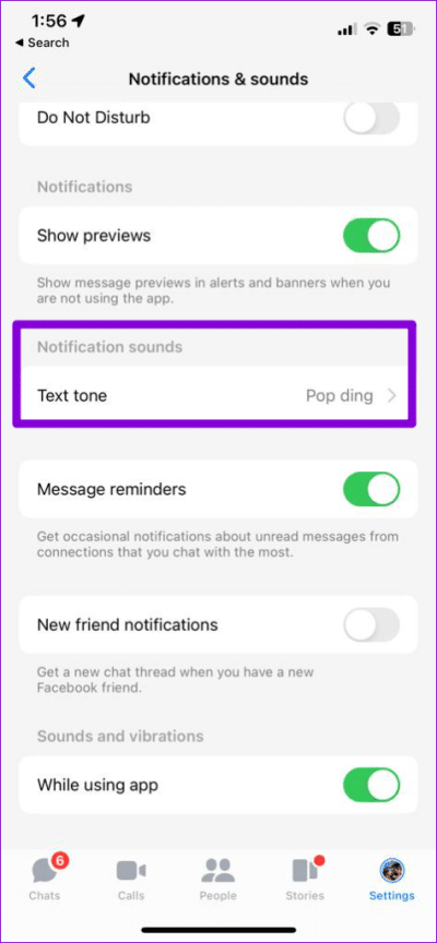 Change-Messenger-Notification-Tone-on-iPhone-474x1024-1-e1672255013333 أفضل 7 طرق لإصلاح عدك عمل صوت الإشعار على Facebook Messenger