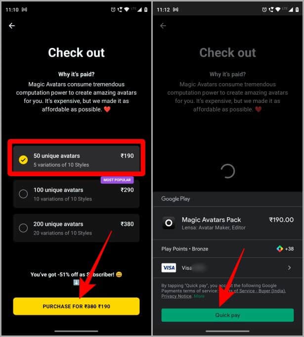 Checking-Out-for-50-Magical-Aavtars-on-Android كيفية استخدام Lensa AI لإنشاء صورة رمزية