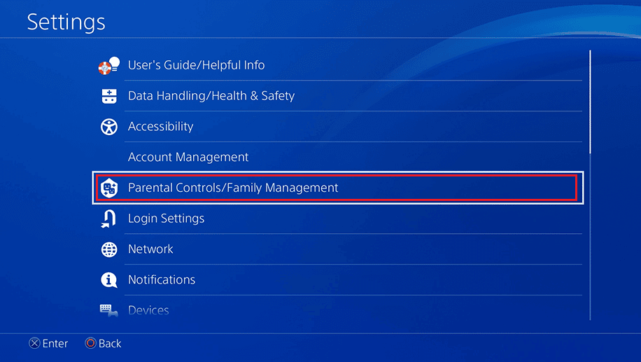 Choose-Parental-Controls-Family-Management كيفية تغيير الرقابة الأبوية على PS4