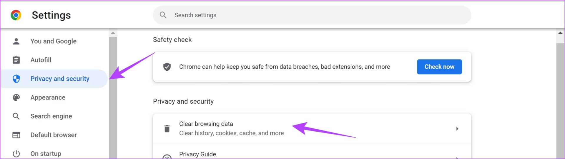Clear-Browsing-Data-3 10 طرق لإصلاح عدم تشغيل Amazon Prime Video بدقة عالية على المتصفح