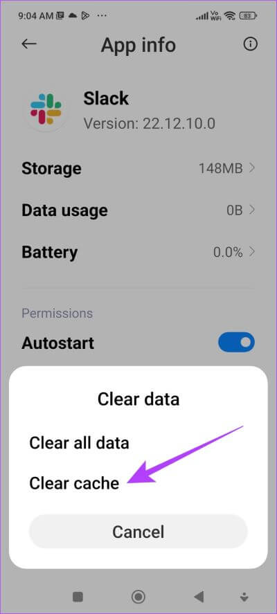 Clear-Cache-4 8 إصلاحات لعدم تحميل الصور في Slack على iPhone و Android