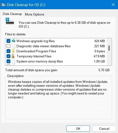 Common Windows Problems Solution Disk Cleanup.jpg - مشاكل Windows الأكثر شيوعًا وكيفية حلها