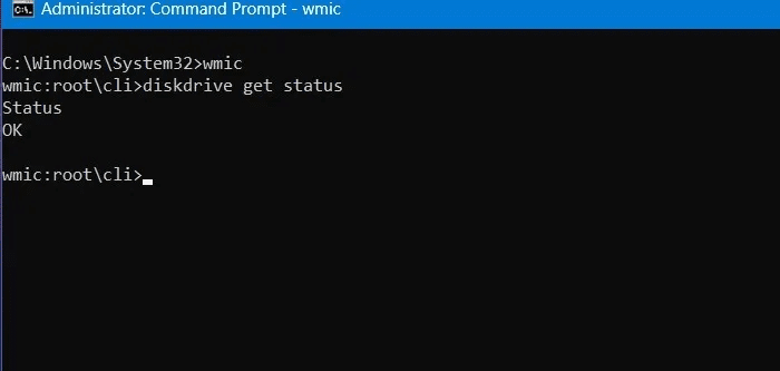 Common Windows Problems Solution Disk Drive Status Wmic.jpg - مشاكل Windows الأكثر شيوعًا وكيفية حلها