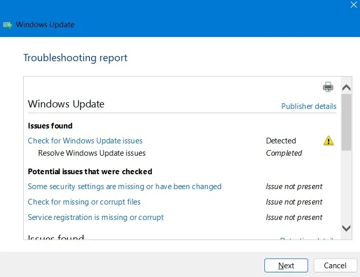 Common Windows Problems Solution Other Troubleshooting Report Windows Update.jpg - مشاكل Windows الأكثر شيوعًا وكيفية حلها
