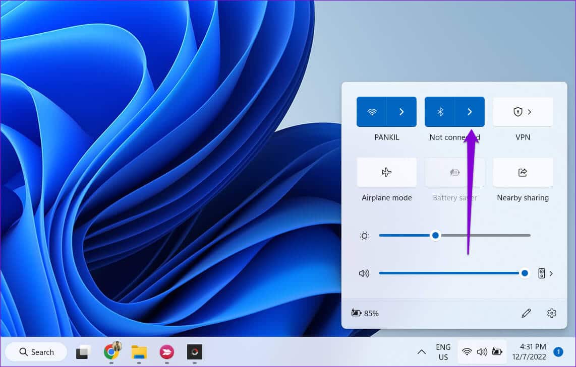 Connect-Bluetooth-Device أفضل 6 طرق لإصلاح جهاز Bluetooth مقترن ولكن غير متصل بنظام Windows 11