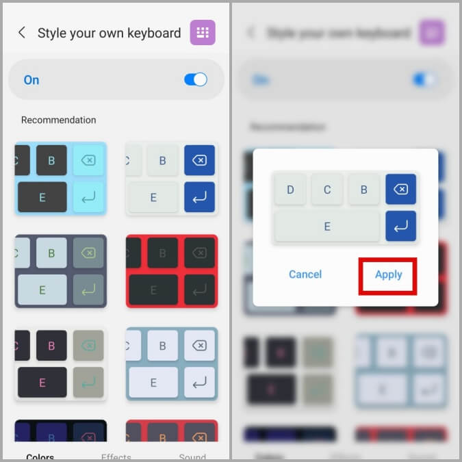 Custom-Samsung-Keyboard-Theme-on-Samsung-Galaxy-Phone كيفية تغيير سمة لوحة مفاتيح Samsung باستخدام وحدات Good Lock
