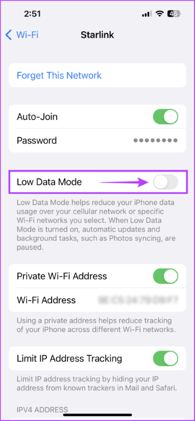 Disable-Low-Data-Mode-for-Wi-Fi-475x1024-1 أفضل 7 طرق لإصلاح عدم ظهور شارات الإشعار على iPhone