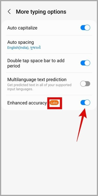 Disable-Samsung-Keyboard-Experimental-Features-on-Galaxy-Phone 9 من أفضل الطرق لإصلاح تأخر لوحة مفاتيح Samsung في هواتف Galaxy