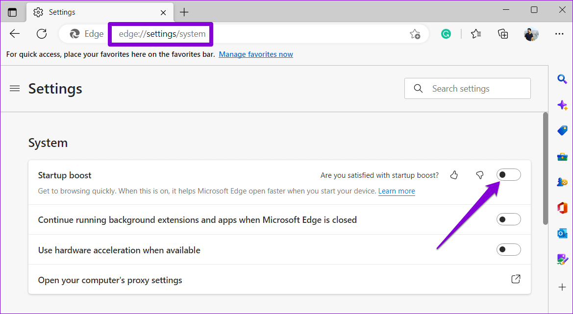 Disable-Startup-Boost-in-Edge أفضل 8 طرق لإصلاح استخدام الذاكرة المرتفع في Microsoft Edge على Windows 10 و Windows 11