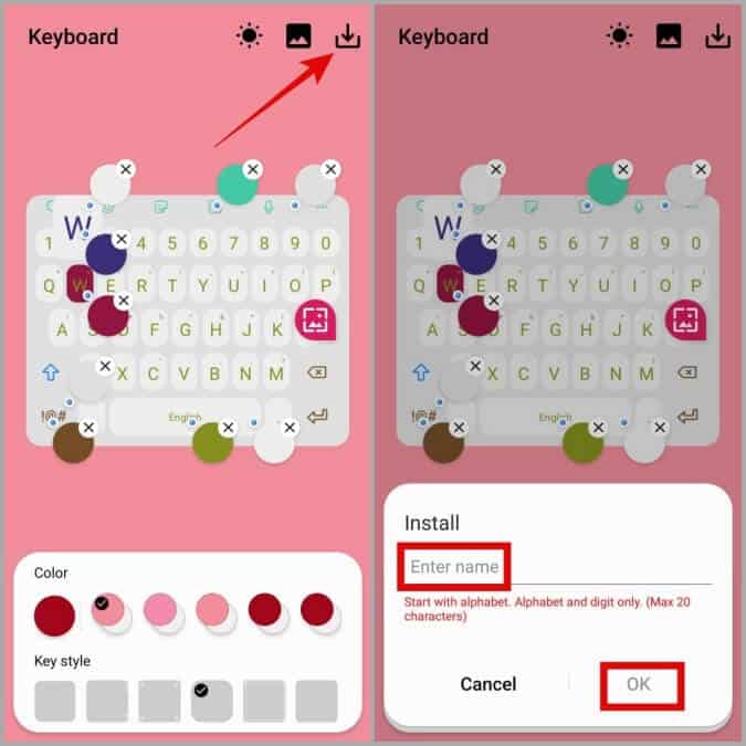 Download-Custom-Keyboard-Theme-on-Samsung-Galaxy-Phone كيفية تغيير سمة لوحة مفاتيح Samsung باستخدام وحدات Good Lock