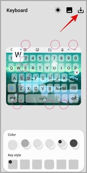 Download-Keyboard-Theme-With-Custom-Background كيفية تغيير سمة لوحة مفاتيح Samsung باستخدام وحدات Good Lock