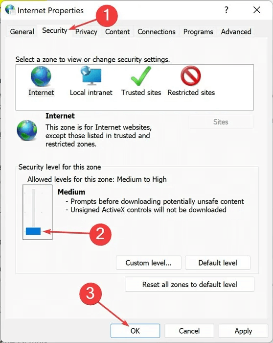 ERR-SLL-Protocol-Adjust-Security-Level.jpg كيفية إصلاح ERR_SSL_PROTOCOL_ERROR في Windows