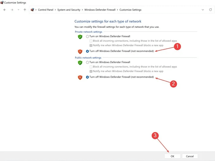 ERR-SLL-Protocol-Disable-Windows-Firewall.jpg كيفية إصلاح ERR_SSL_PROTOCOL_ERROR في Windows