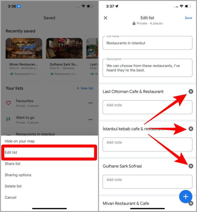 Edit-Lists-in-Google-Maps-on-iPhone كيفية عمل قائمة على Google Maps على iPhone - الدليل الكامل