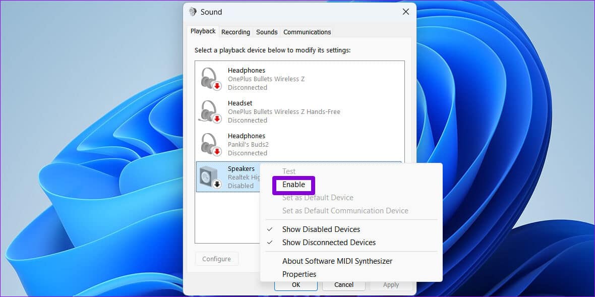 Enable-Audio-Device-Windows أفضل 6 طرق لإصلاح خطأ لم يتم تثبيت أي جهاز صوتي على Windows 11