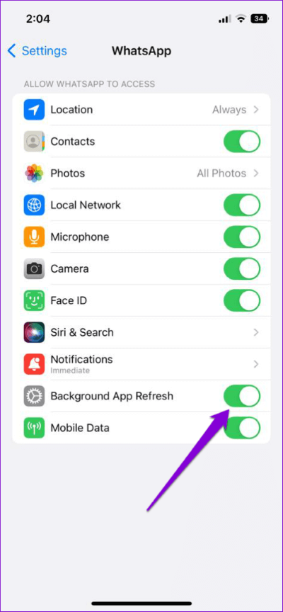 Enable-Background-App-Refresh-for-WhatsApp-1-474x1024-1 أفضل 8 طرق لإصلاح تعذر إكمال خطأ النسخ الاحتياطي لـ WhatsApp على Android و iPhone