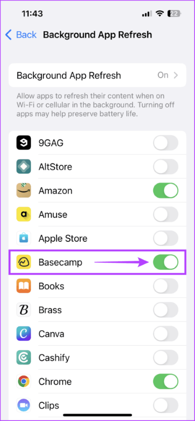 Enable-Background-App-Refresh-for-apps-475x1024-1 أفضل 7 طرق لإصلاح عدم ظهور شارات الإشعار على iPhone