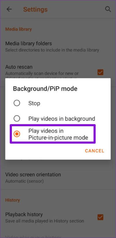 Enable-PiP-in-VLC-500x1024-1 أفضل 6 طرق لإصلاح عدم عمل وضع الصورة في الصورة على Android