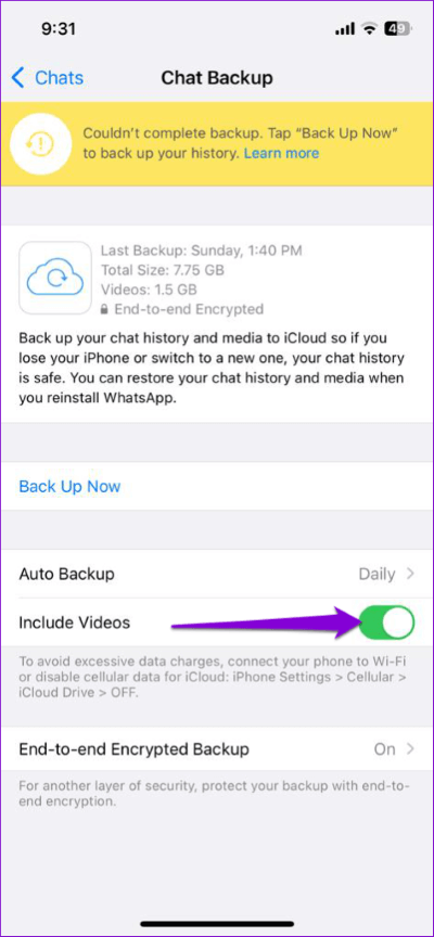 Exclude-Videos-From-WhatsApp-Backup-474x1024-1 أفضل 8 طرق لإصلاح تعذر إكمال خطأ النسخ الاحتياطي لـ WhatsApp على Android و iPhone