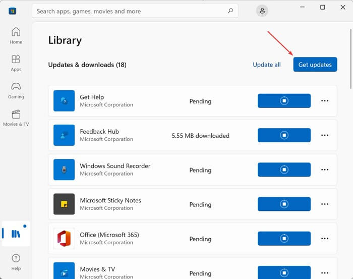 Fix-Calculator-Get-Updates كيفية إصلاح عدم عمل تطبيق الآلة الحاسبة في Windows