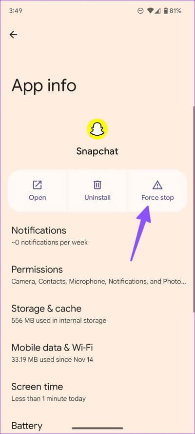 Fix-Snapchat-Camera-Lag-on-iPhone-and-Android-4 أفضل 6 طرق لإصلاح بطئ الكاميرا في Snapchat على iPhone و Android