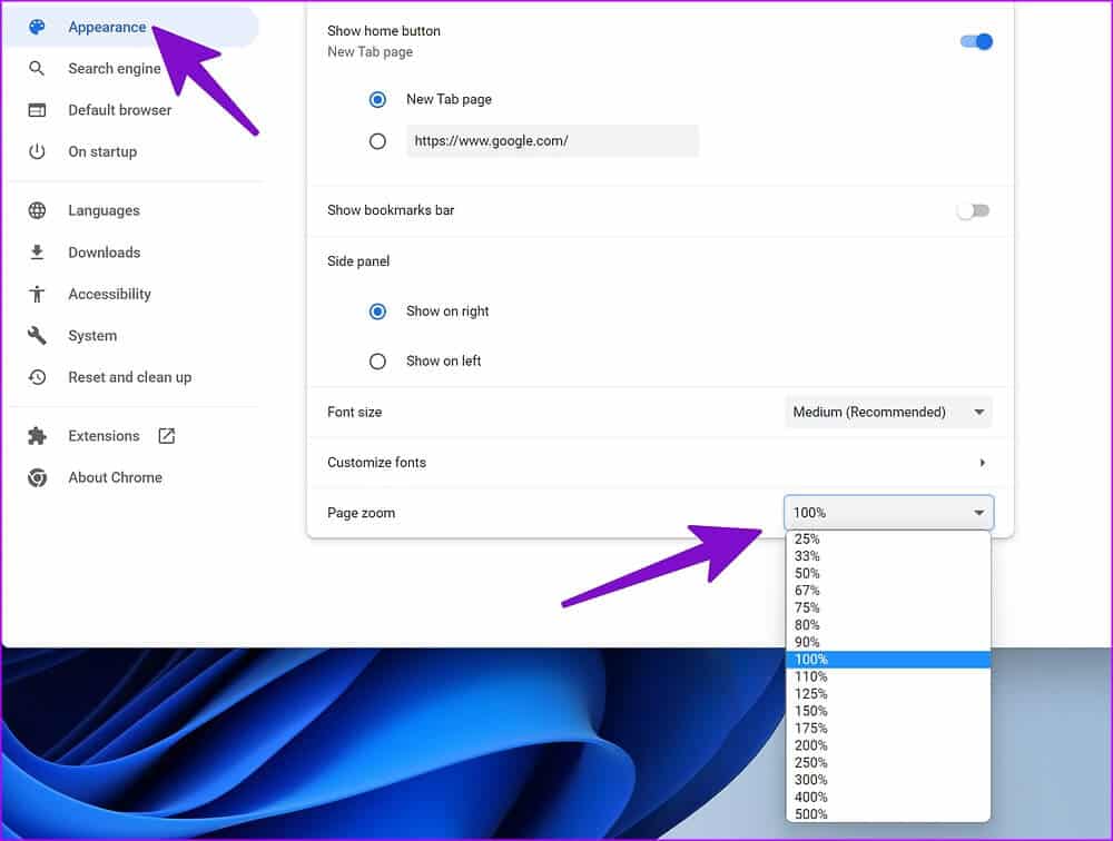 Fix-scaling-and-zoom-issues-in-Google-Chrome-11 أفضل 8 طرق لإصلاح مشاكل القياس والتكبير في Google Chrome