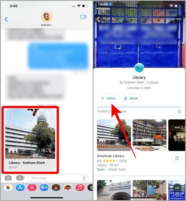 Following-a-List-on-Google-Maps-on-iPhone كيفية عمل قائمة على Google Maps على iPhone - الدليل الكامل