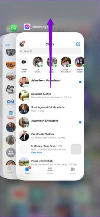 Force-Close-Messenger-on-iPhone-1-474x1024-1 أفضل 6 طرق لإصلاح عدم تسجيل الدخول Facebook Messenger على Android و iPhone