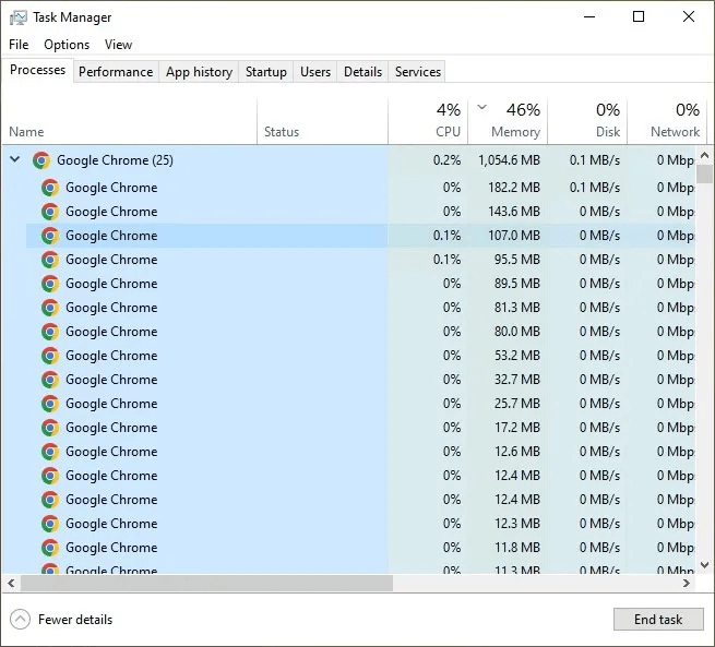 Gaming-browsers-RAM-usage.jpg أفضل متصفحات الألعاب على Windows