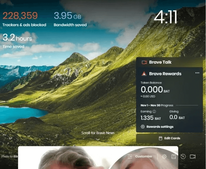 Gaming-browsers-brave-home.jpg أفضل متصفحات الألعاب على Windows